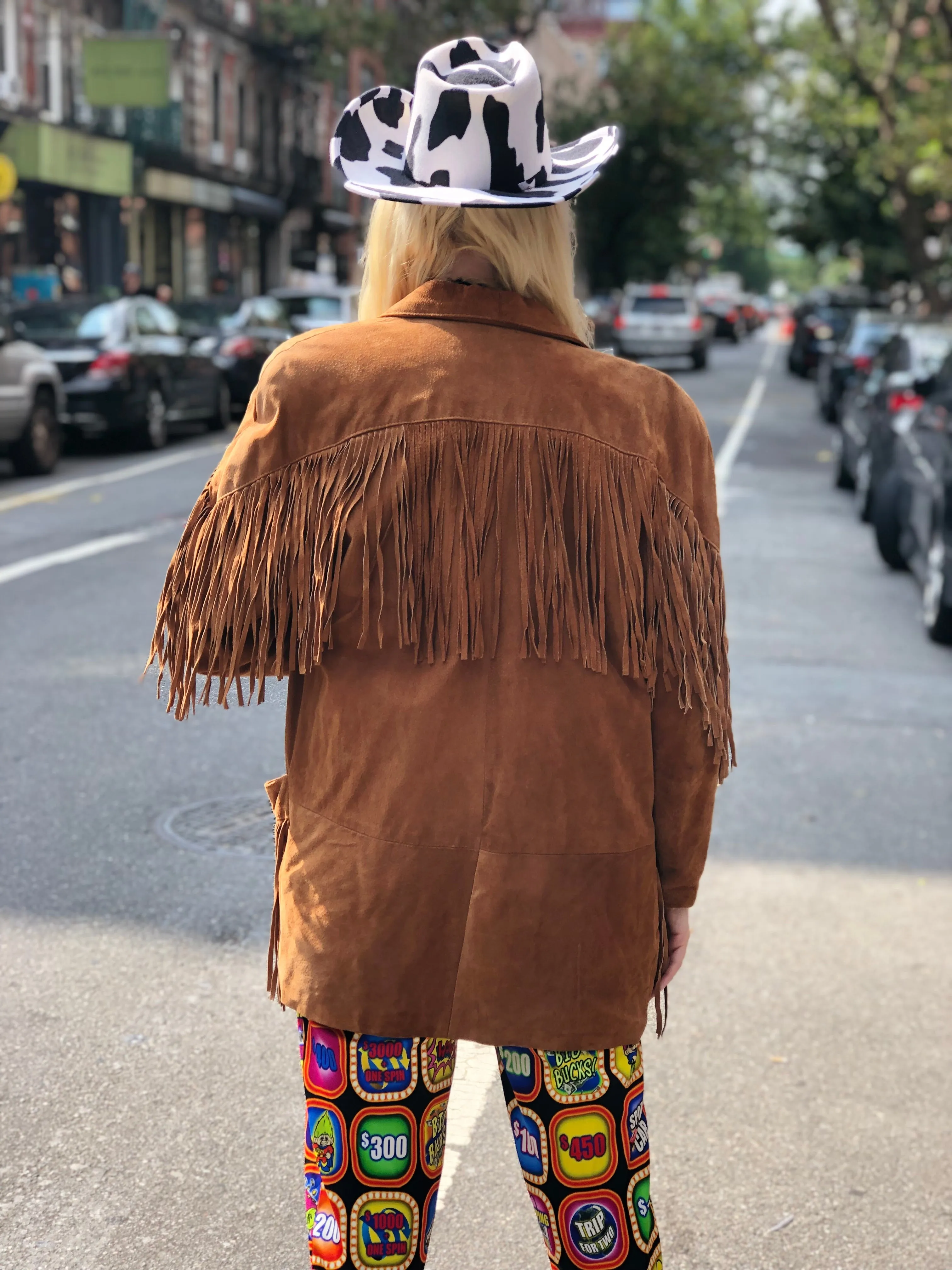 Vintage 80s Fringe Suede Jacket