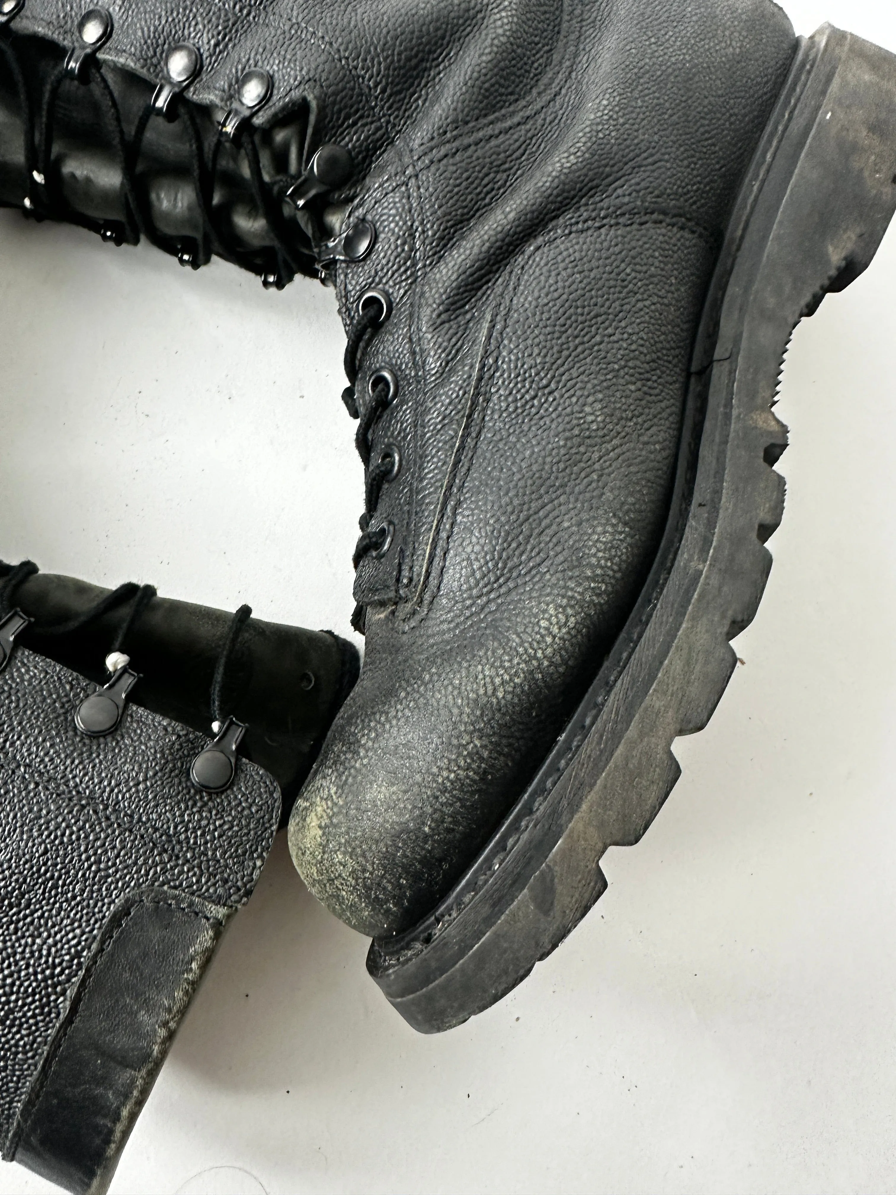 Vintage Boutlet Canadian Combat Boots Mens 11 (280-106) Black Leather