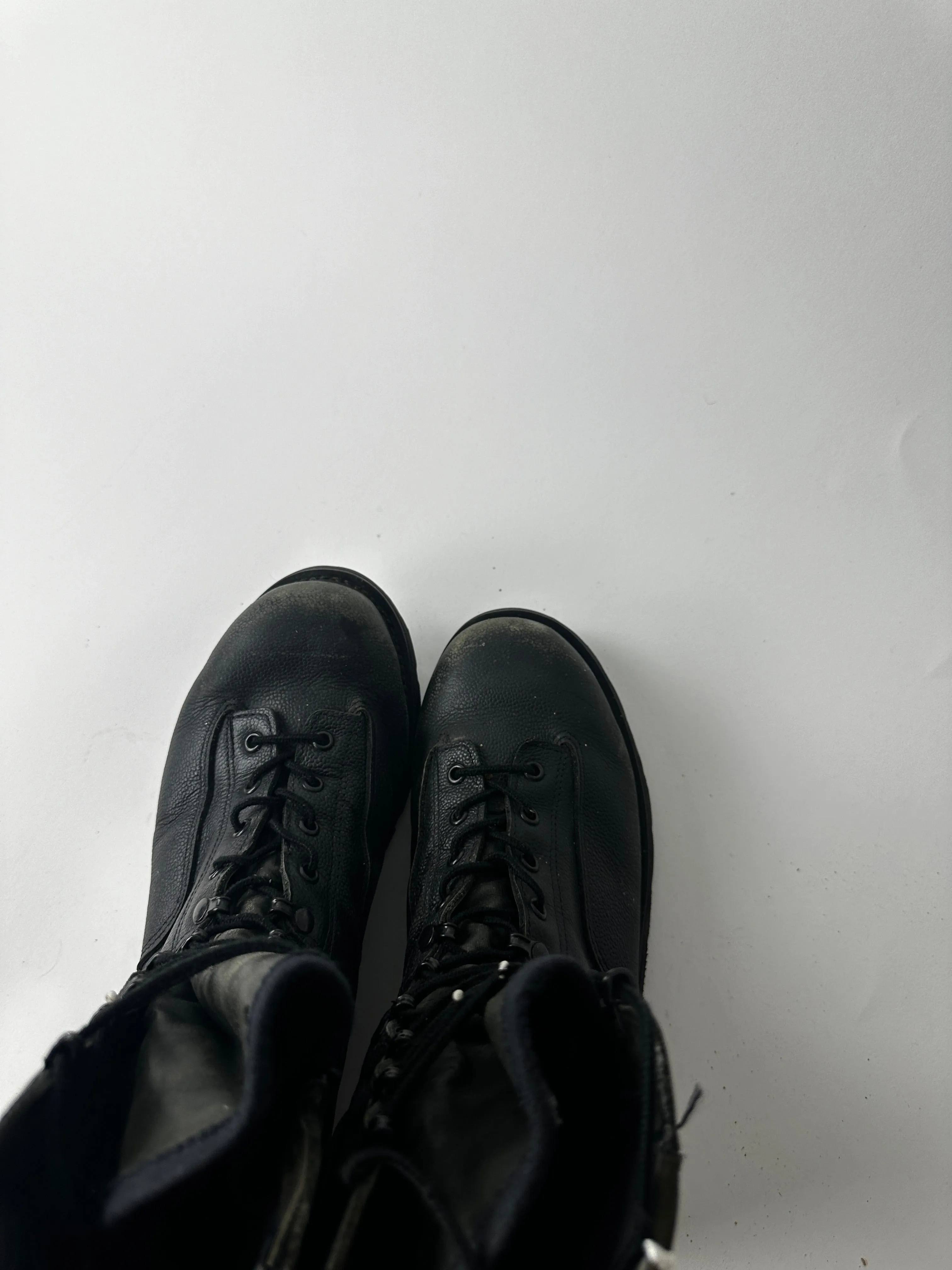 Vintage Boutlet Canadian Combat Boots Mens 11 (280-106) Black Leather