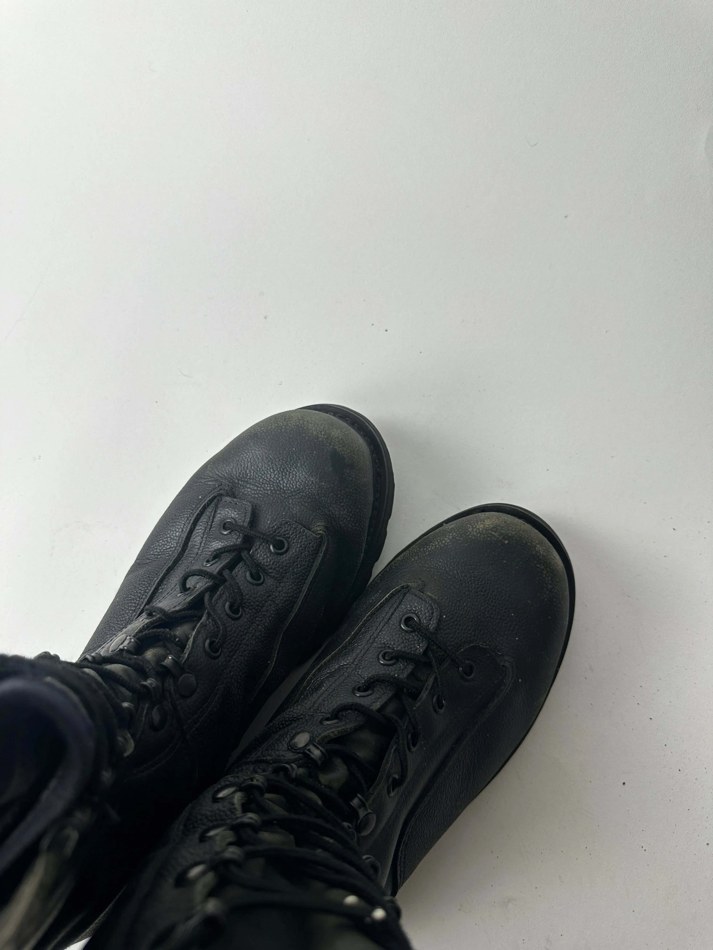 Vintage Boutlet Canadian Combat Boots Mens 11 (280-106) Black Leather