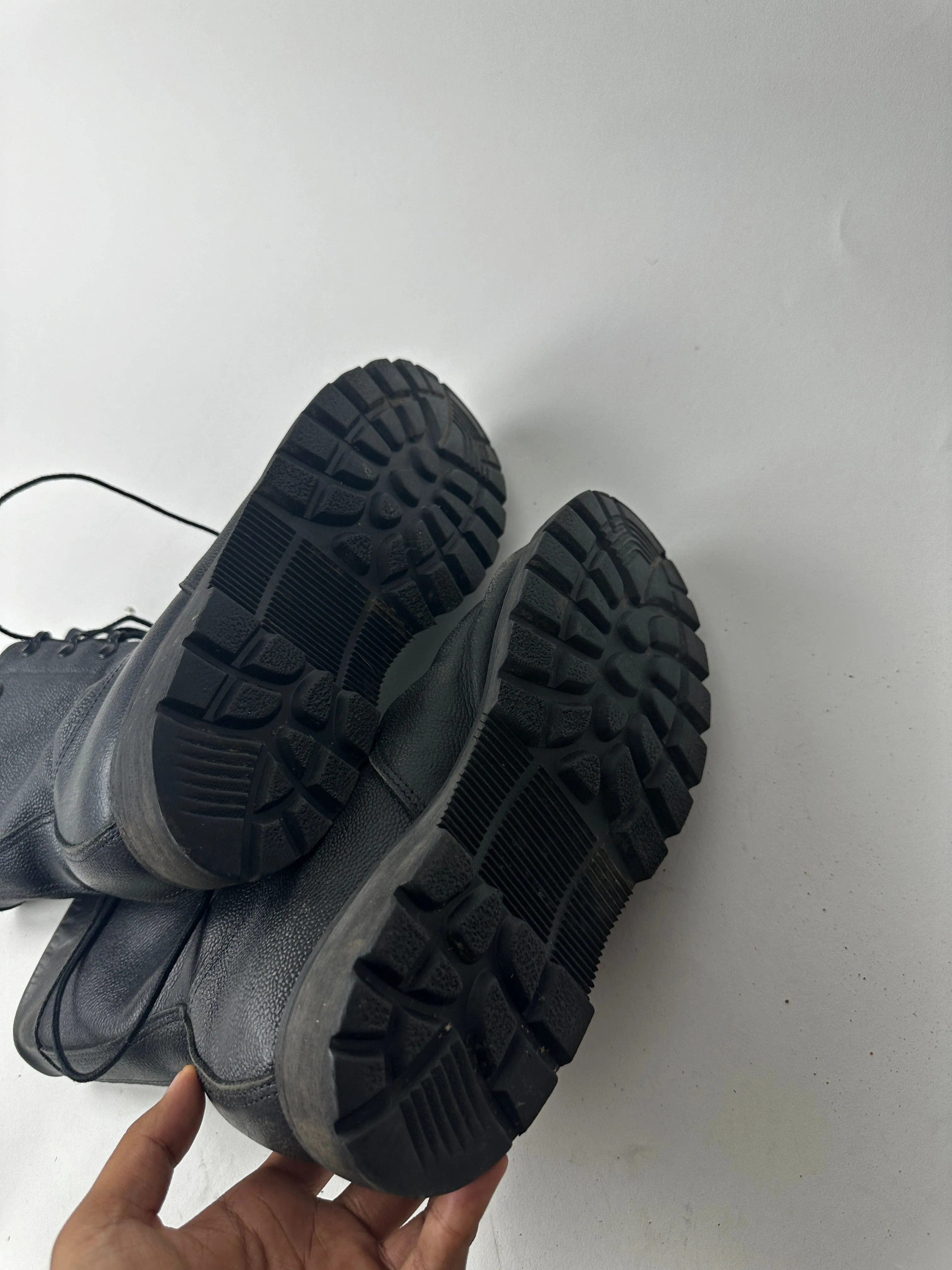 Vintage Boutlet Canadian Combat Boots Mens 11 (280-106) Black Leather