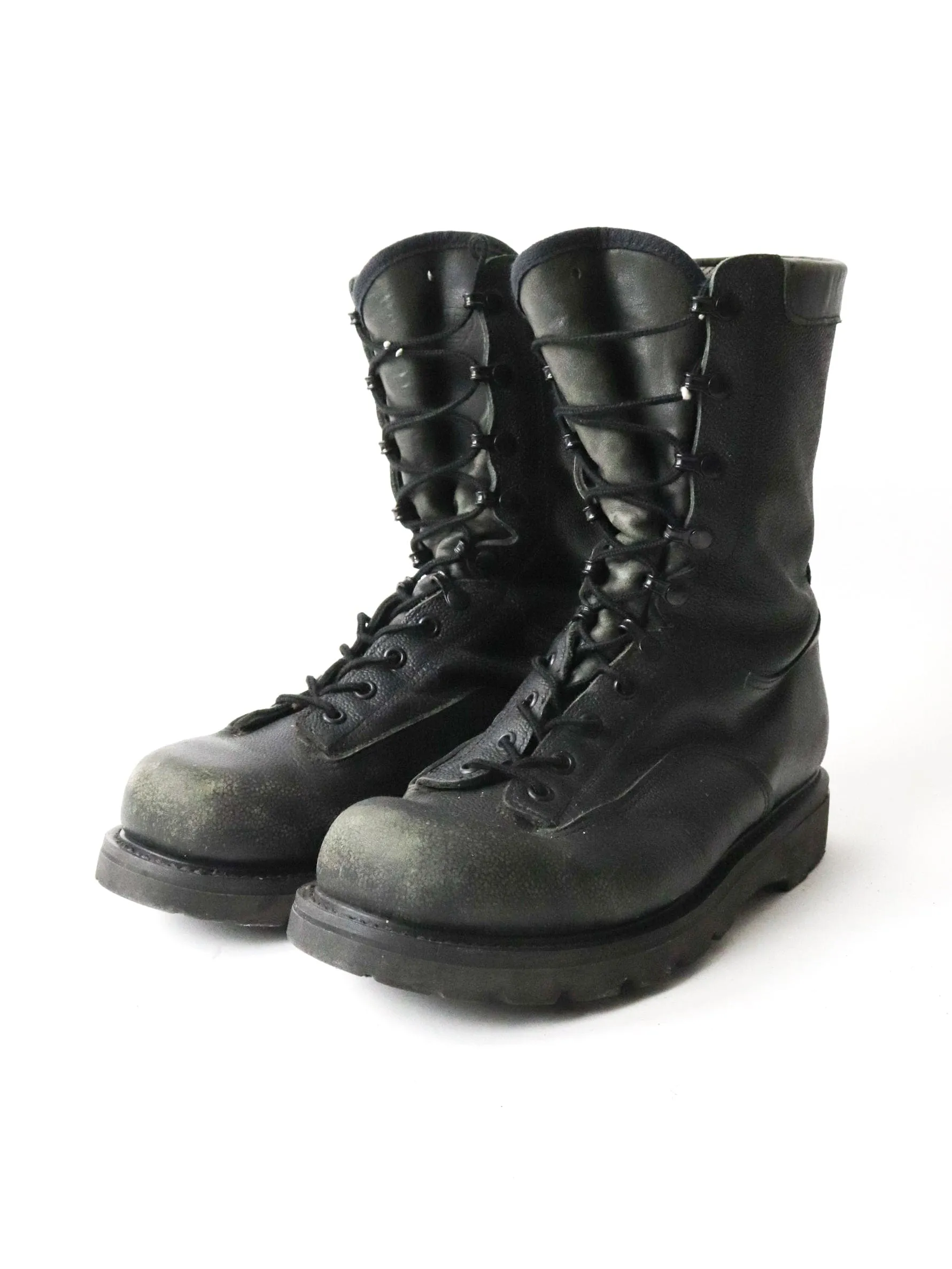 Vintage Boutlet Canadian Combat Boots Mens 11 (280-106) Black Leather
