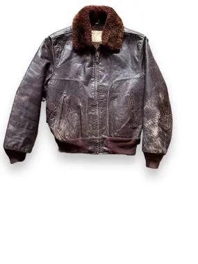 Vintage Brent Shearling Leather Jacket SZ M | Vintage Clothing Seattle