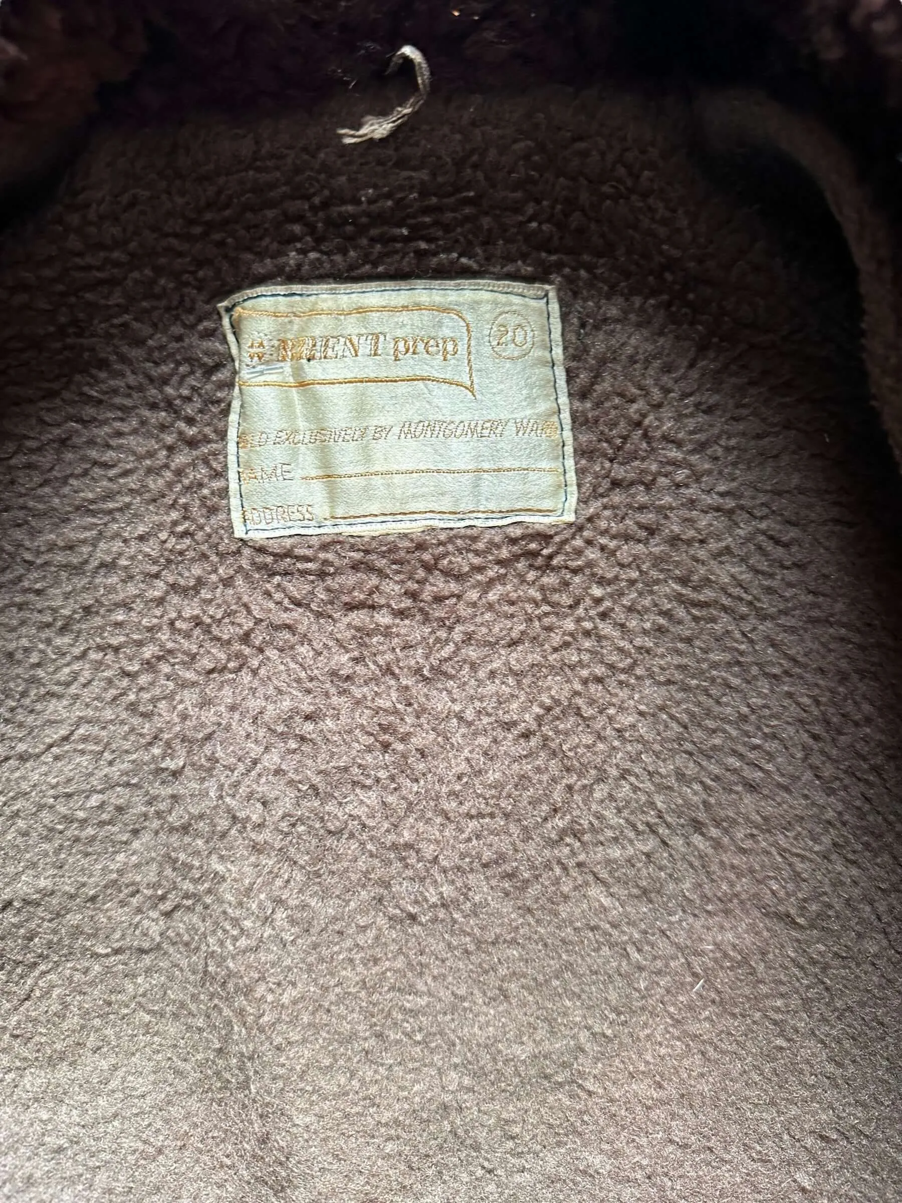 Vintage Brent Shearling Leather Jacket SZ M | Vintage Clothing Seattle