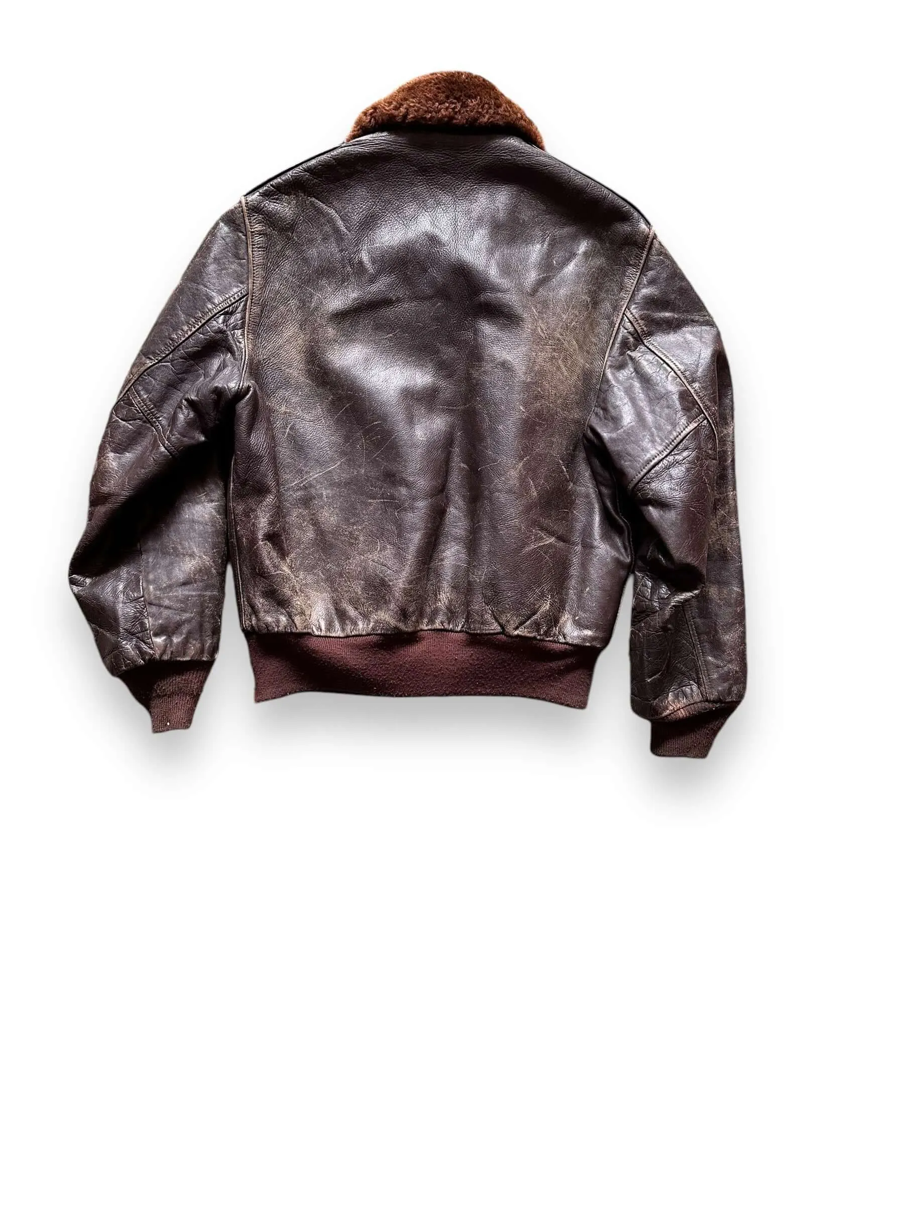 Vintage Brent Shearling Leather Jacket SZ M | Vintage Clothing Seattle