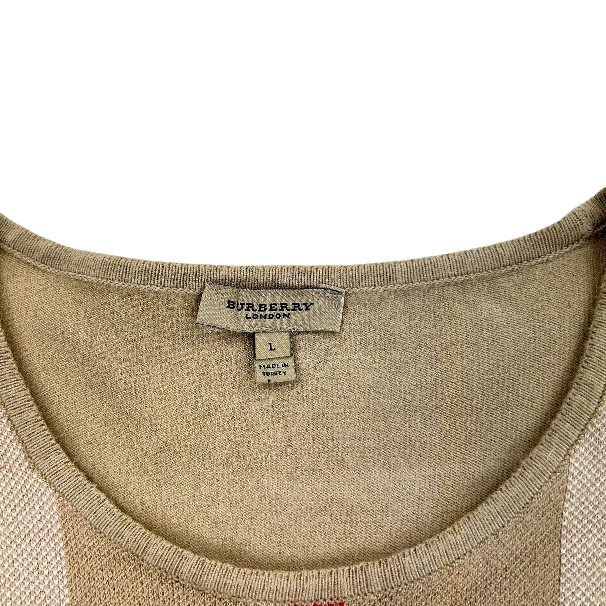 Vintage Burberry London Nova Check Jumper Woman's Size S