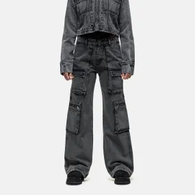 Vintage Grey Industry Cargo Denim Jean