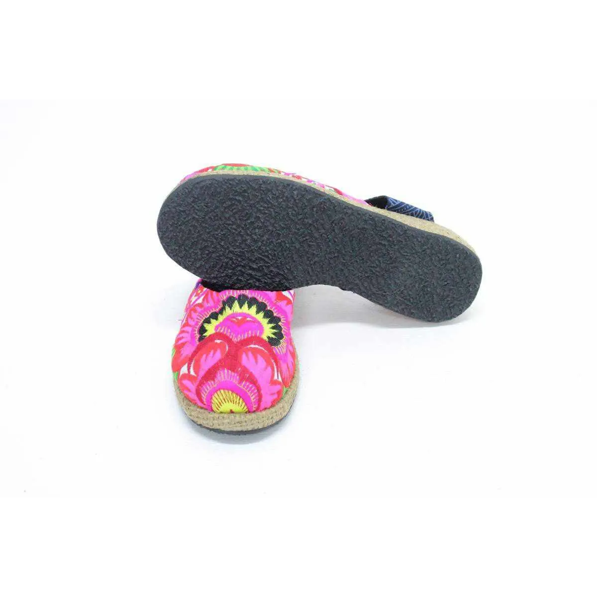 Vintage Hmong Textile Upcycled Batik Slip On Clogs Shoes - Thailand