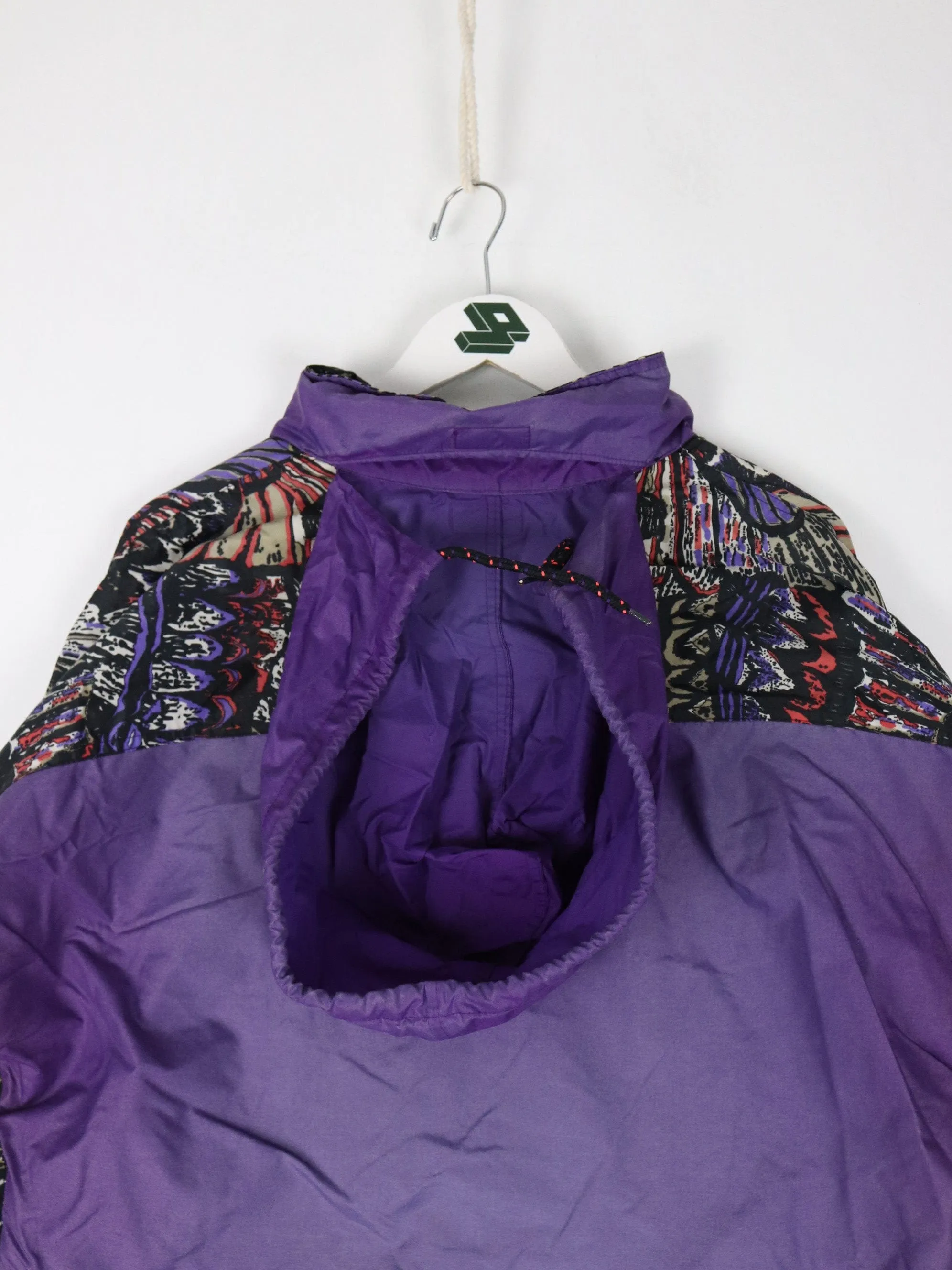 Vintage iSpo Windbreaker Womens Large Purple Jacket Pattern