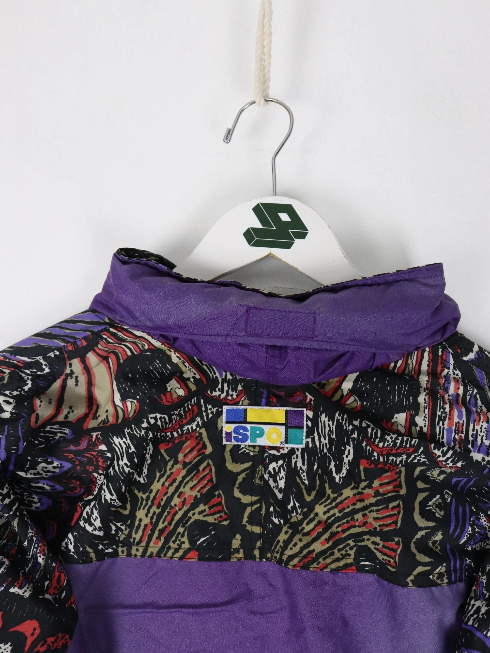 Vintage iSpo Windbreaker Womens Large Purple Jacket Pattern