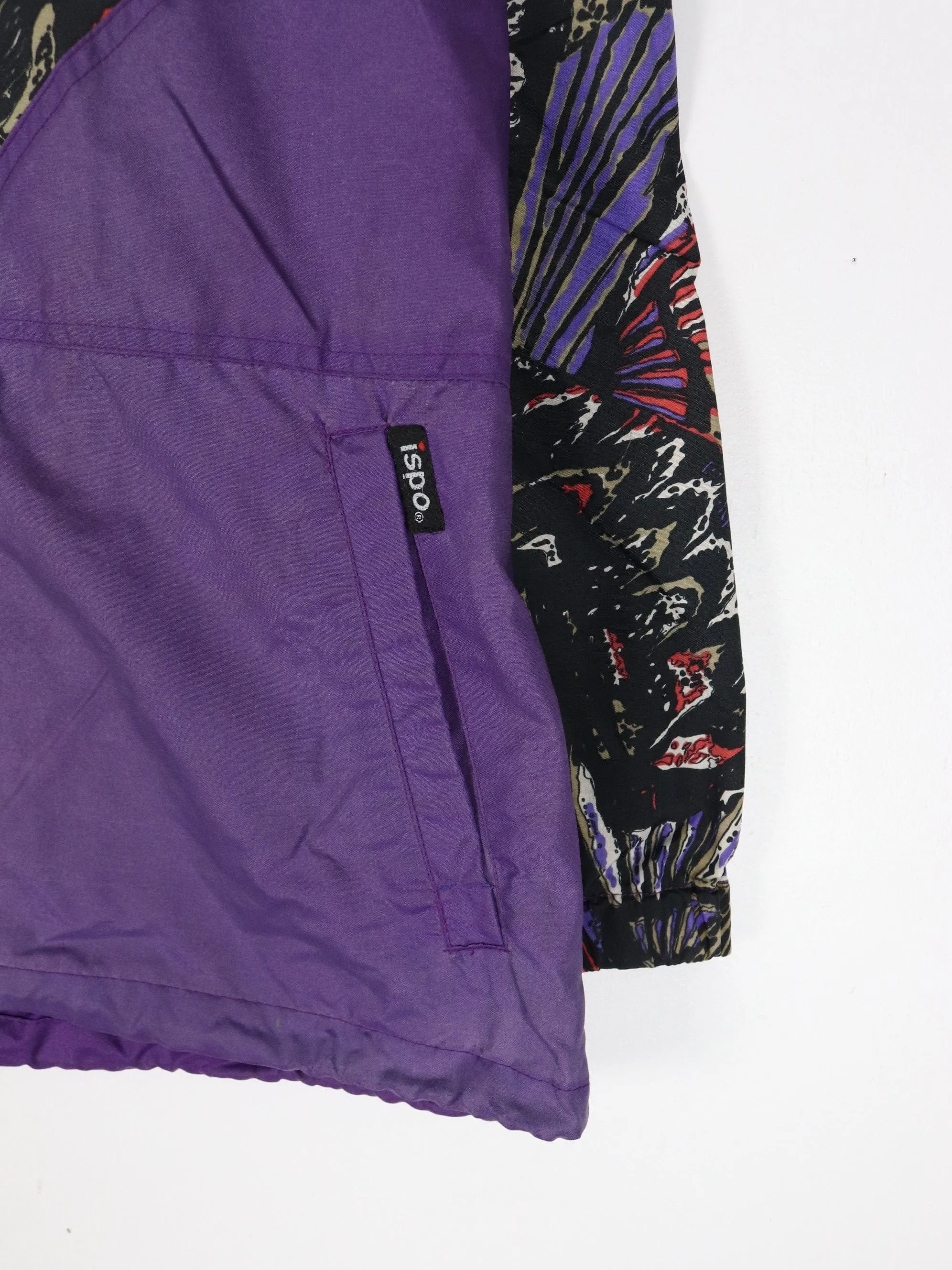 Vintage iSpo Windbreaker Womens Large Purple Jacket Pattern