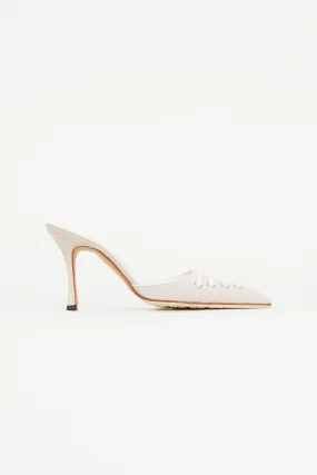 Vintage Pink Suede Lace Up Sneaker Mule