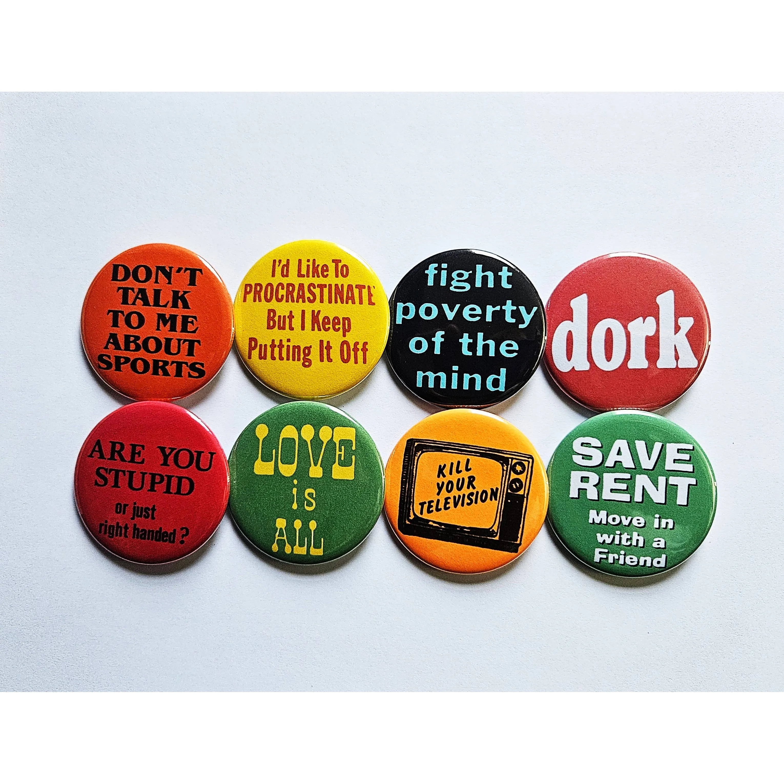 Vintage Reproduction I'd Like To Procrastinate But I Keep Putting It Off Small Pinback Button | 1.25" Diameter