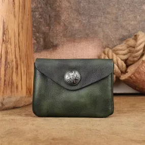 Vintage Women's Minimalist Wallet Coin Purse With Zip