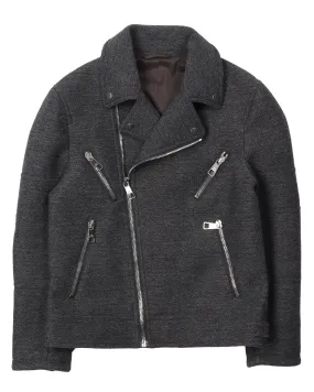 Virgin Wool Blend Biker Jacket