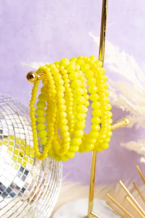 Vista Neon Yellow Vivienne Beaded Bracelet Set