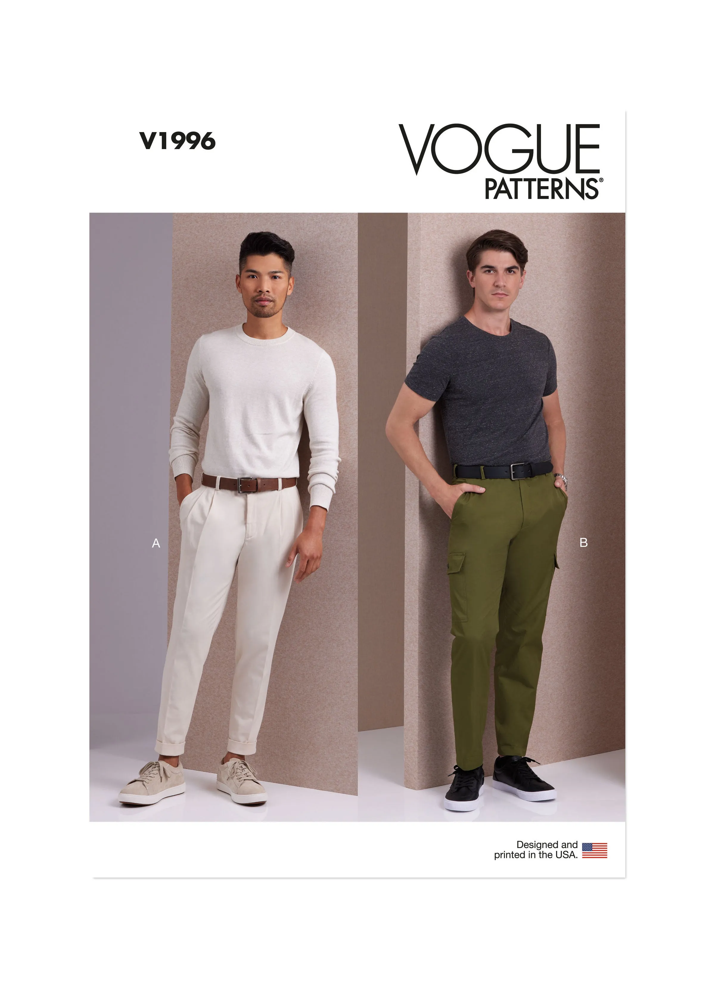 Vogue Sewing Pattern 1996 Men's Pants