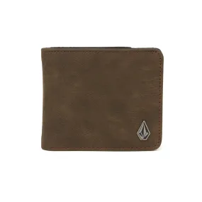 Volcom Slim Stone PU Wallet - Brown