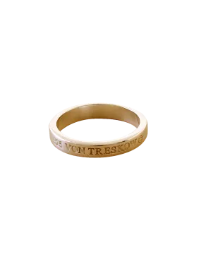 Von Treskow Enscribed VT Ring - Gold
