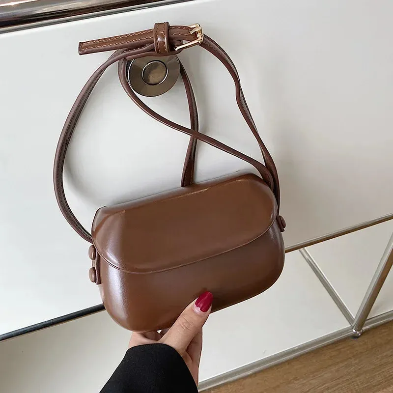 Vvsha 2024 Flap Crossbody Bags Women Mini PU Leather Shoulder Purses and Handbags for Girls Ladies Phone Simple Solid Designer Bag