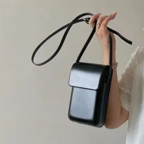 Vvsha 2024 Flap Crossbody Bags Women Mini PU Leather Shoulder Purses and Handbags for Girls Ladies Phone Simple Solid Designer Bag