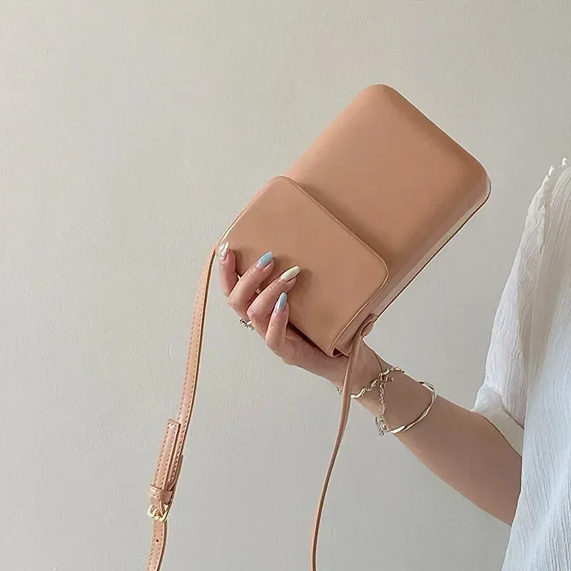 Vvsha 2024 Flap Crossbody Bags Women Mini PU Leather Shoulder Purses and Handbags for Girls Ladies Phone Simple Solid Designer Bag