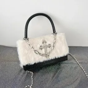 Vvsha HAEX Y2K Mini Women Handbags Fashion New 2024 Gothic Cross Sac A Main Femme Individuality Chains Subculture Crossbody Bag Female
