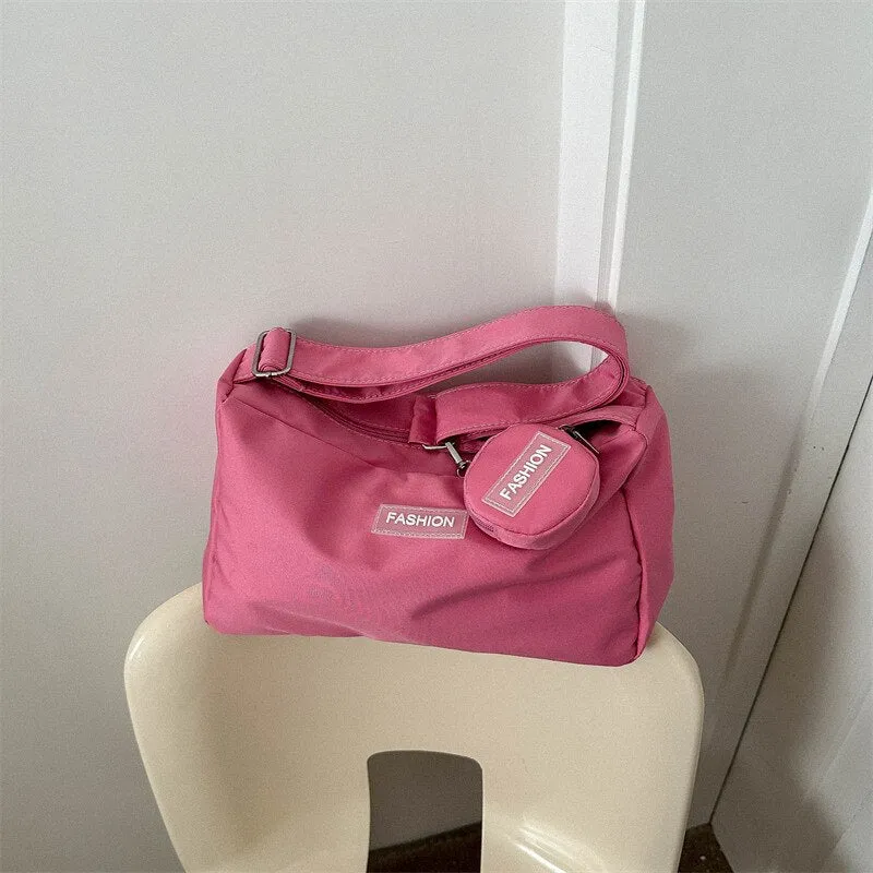 Vvsha INS Fresh Campus Canvas Bag 2023 Spring New Style Bag Women's Bag Fashion Network Red Girl One Shoulder Crossbody Bag