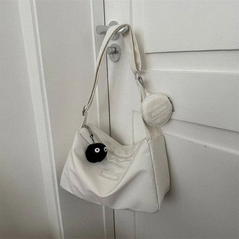 Vvsha INS Fresh Campus Canvas Bag 2023 Spring New Style Bag Women's Bag Fashion Network Red Girl One Shoulder Crossbody Bag