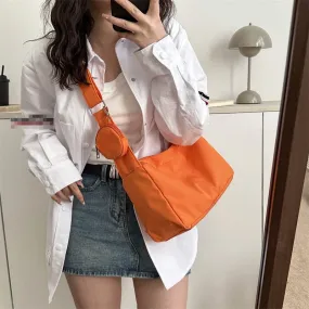 Vvsha INS Fresh Campus Canvas Bag 2023 Spring New Style Bag Women's Bag Fashion Network Red Girl One Shoulder Crossbody Bag