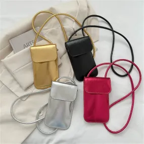 Vvsha - New Women Bag Leather Wallets Solid Color Shoulder Bag Cell Phone Purse Lady Crossbody Handbag Female Money Bags Messenger Pouch