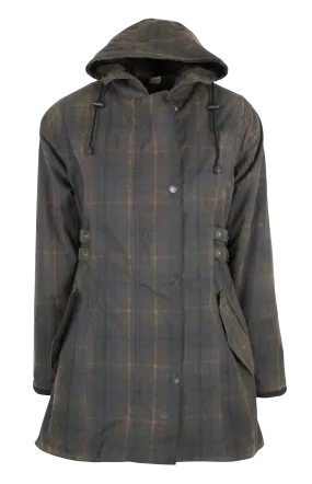 W315 - Women's Wax Tartan Hooded Katrina - HONEY