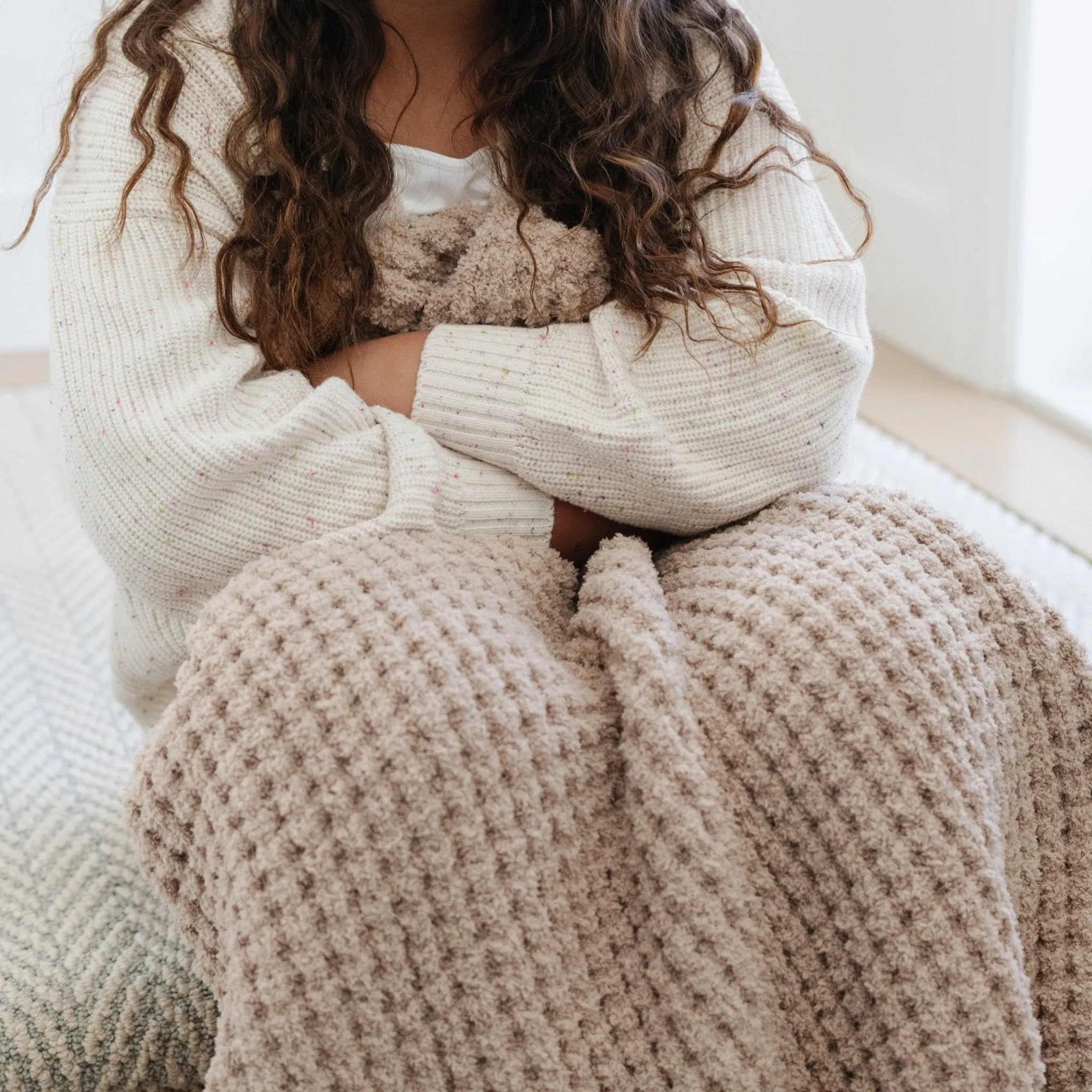 WAFFLE KNIT TODDLER BLANKETS