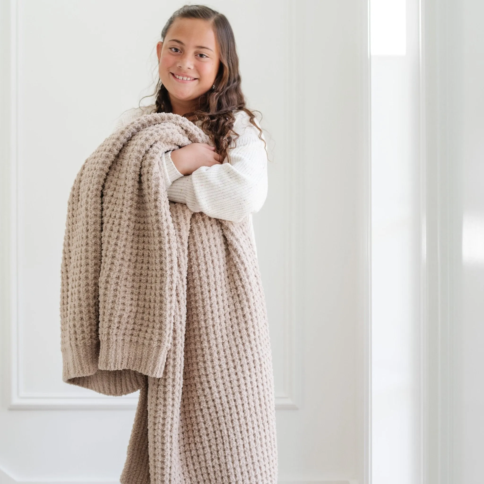 WAFFLE KNIT TODDLER BLANKETS