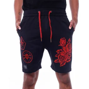 Wake Embroidered Short Black