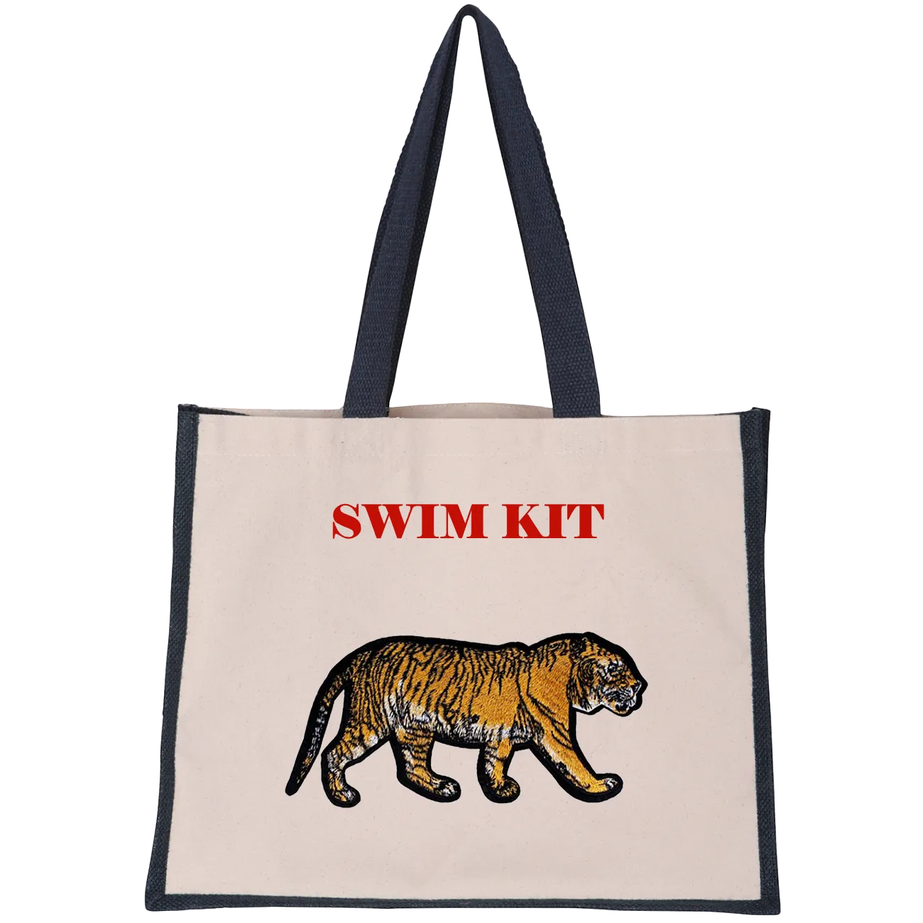 Walking Tiger Midi Tote Bag