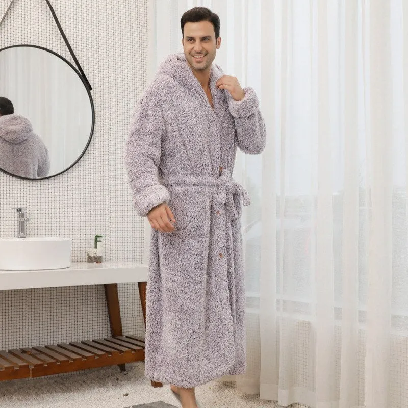 Warm Fleece Couples Dressing Gown