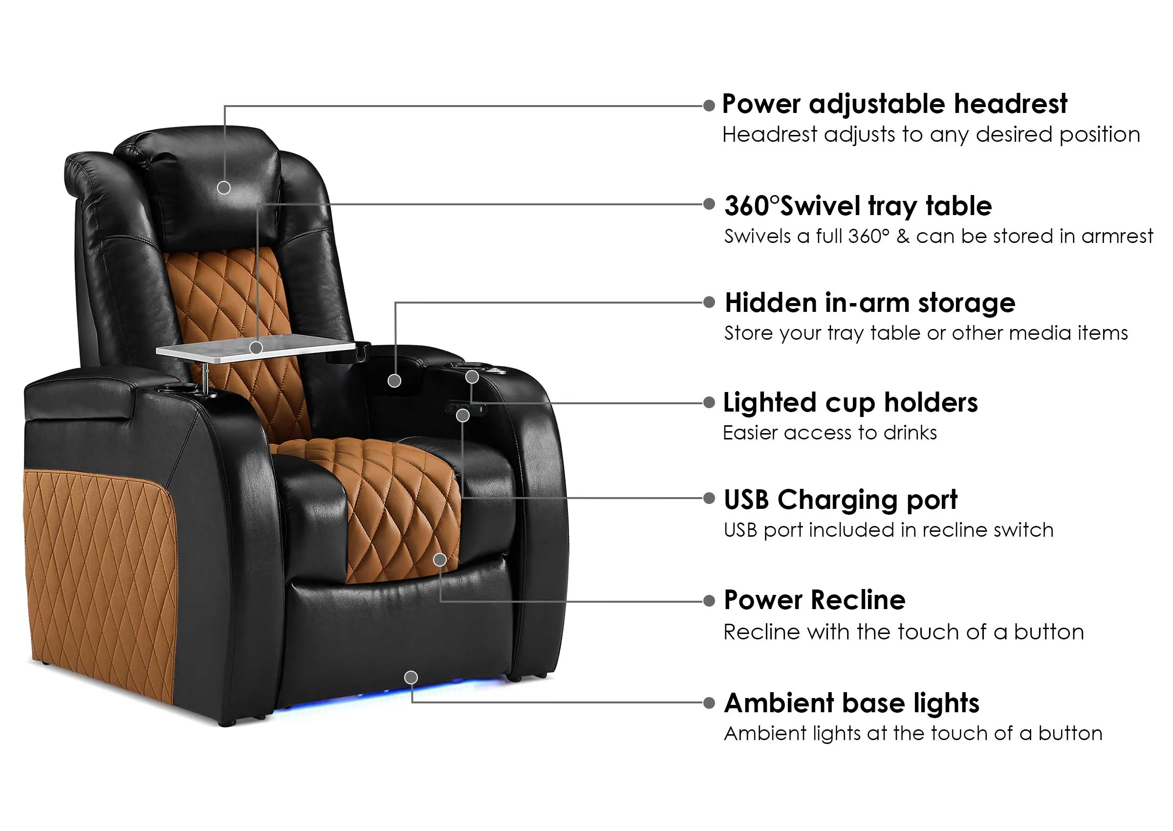 Weilianda Luxury Series Custom Home Theater Seating