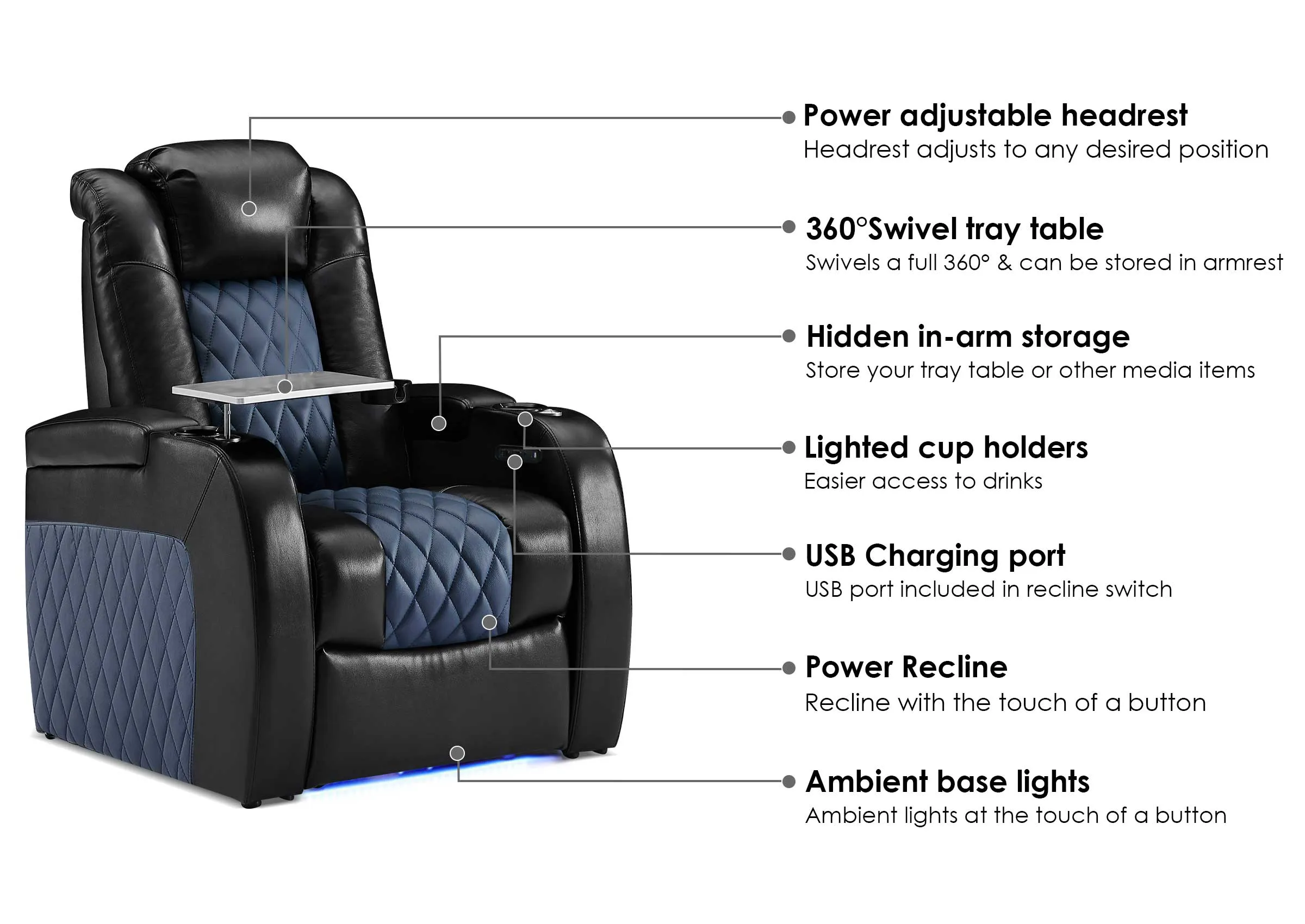 Weilianda Luxury Series Custom Home Theater Seating