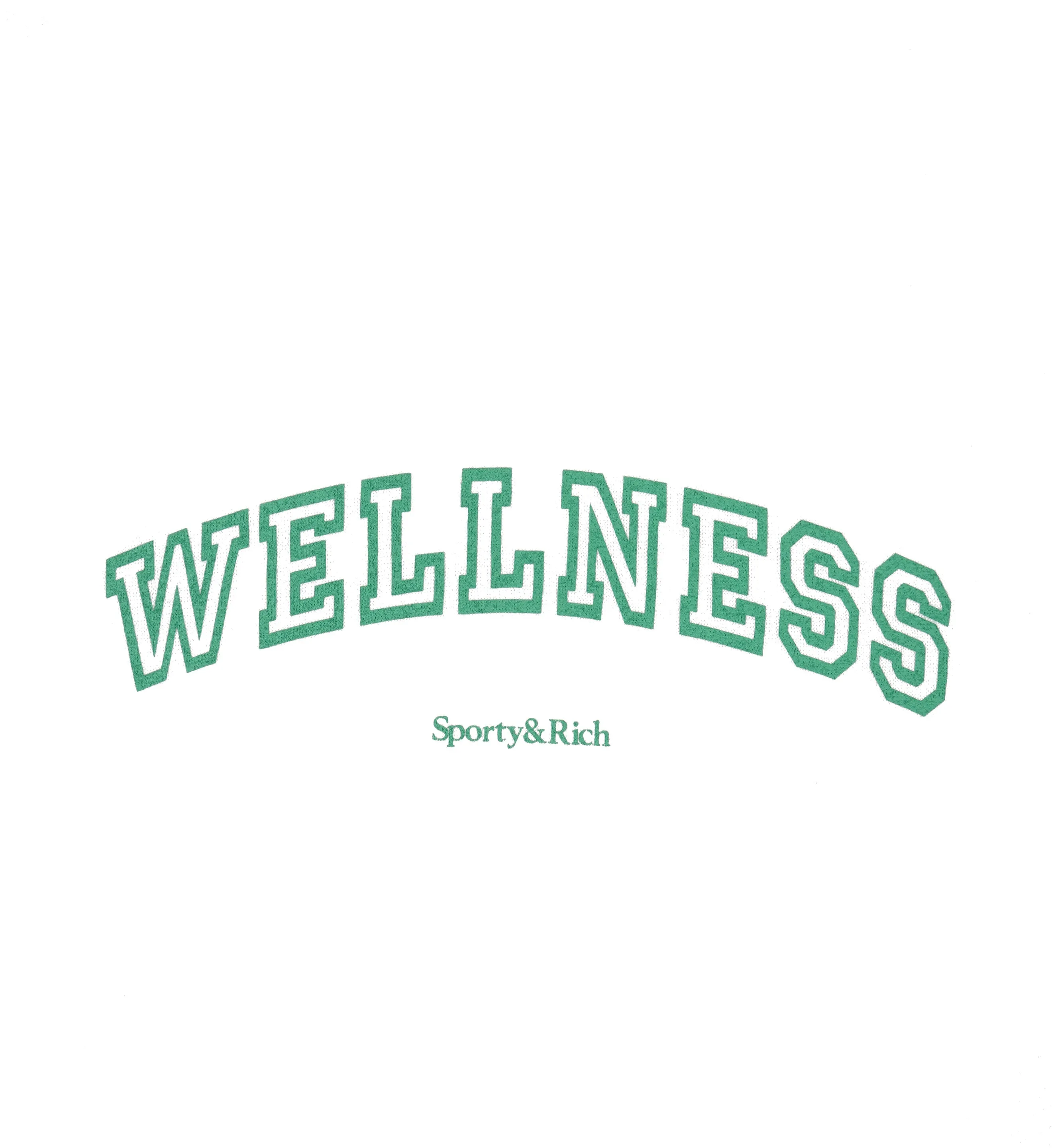 Wellness Ivy Short Sleeve Soft Crewneck - White/Verde