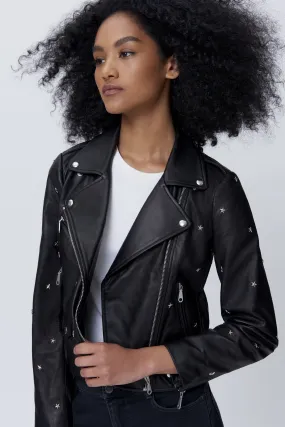 Wes Moto Jacket With Star Studs