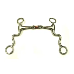 WESTERN DOUBLE JOINTED BIT WITH COPPER OLIVE AND LONG SHANKS