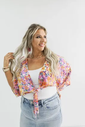 What's Not To Love Floral Kimono Wrap Top