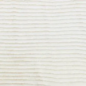 Whisper Beige Stripe Faux Fur Knit Fabric