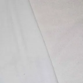 White Brushed Back Knit Fleece Fabric