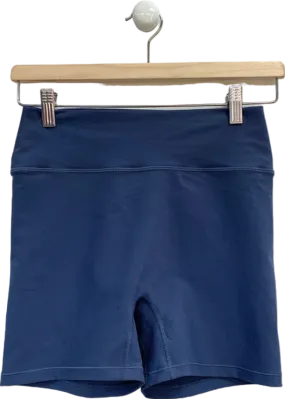 White Fox Active Navy Blue High-Waisted Workout Shorts UK M