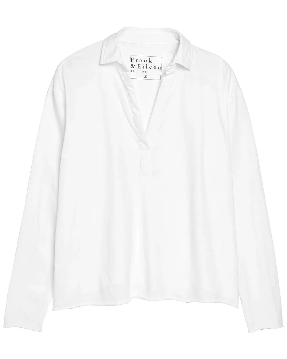 White Jersey Popover Henley