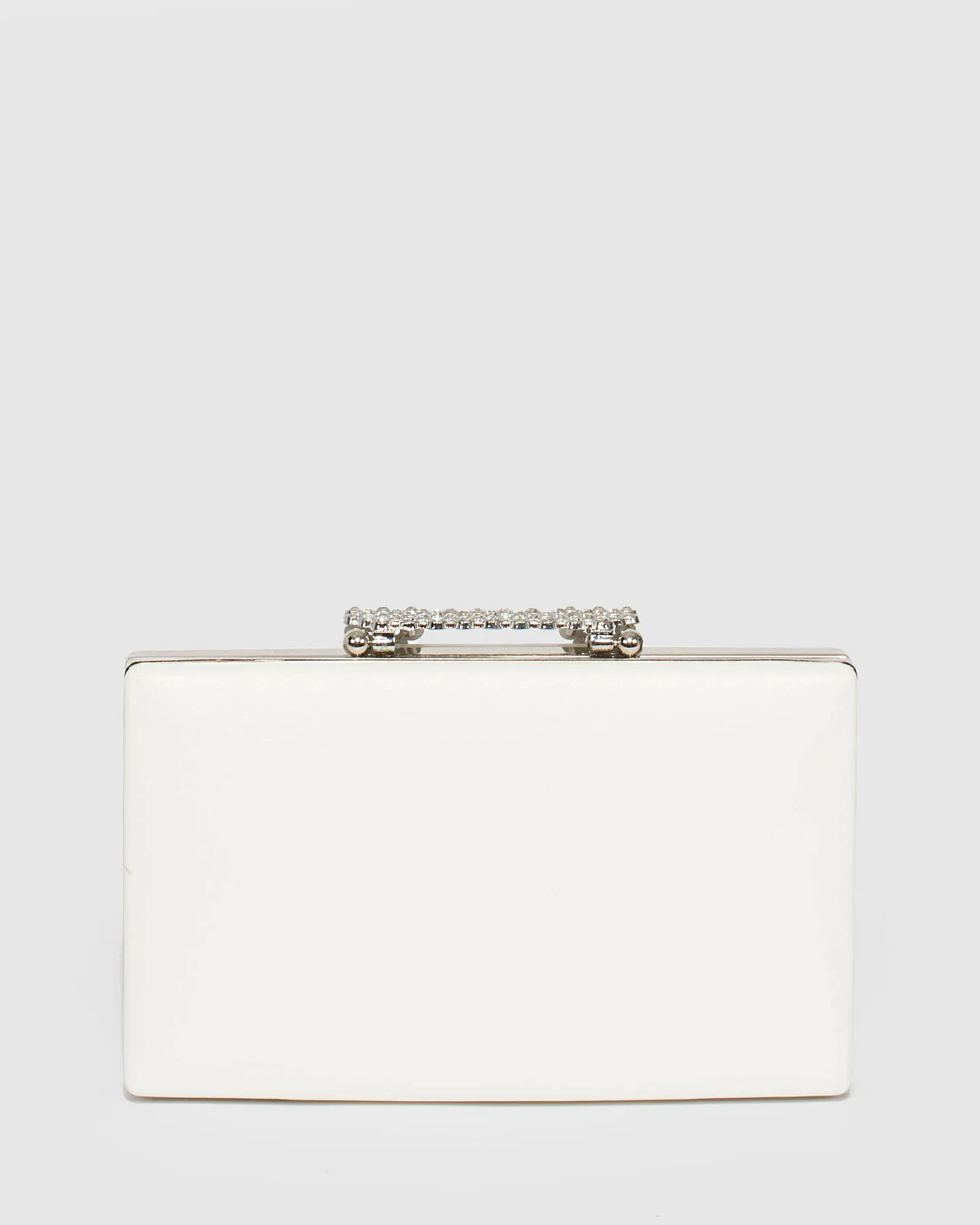 White Karima Crystal Clutch Bag