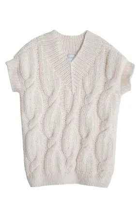 White Onion V Neck Vest