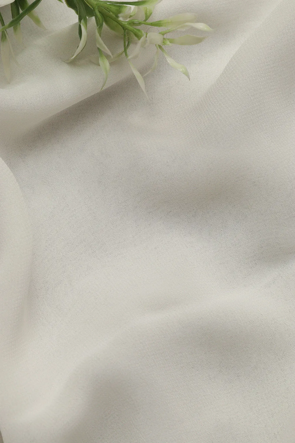 White Plain Georgette Fabric ( 2.5 Mtr )